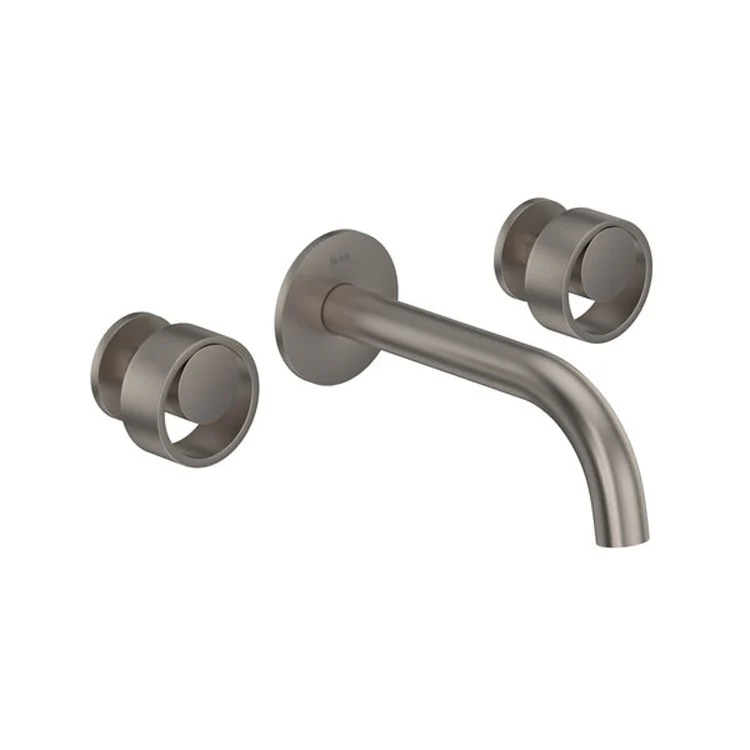 Lavatory Faucet Eclissi Wall Mount 2 Circular Satin Nickel 1.2 Gallons per Minute 7-3/4 Inch - Frankwebs