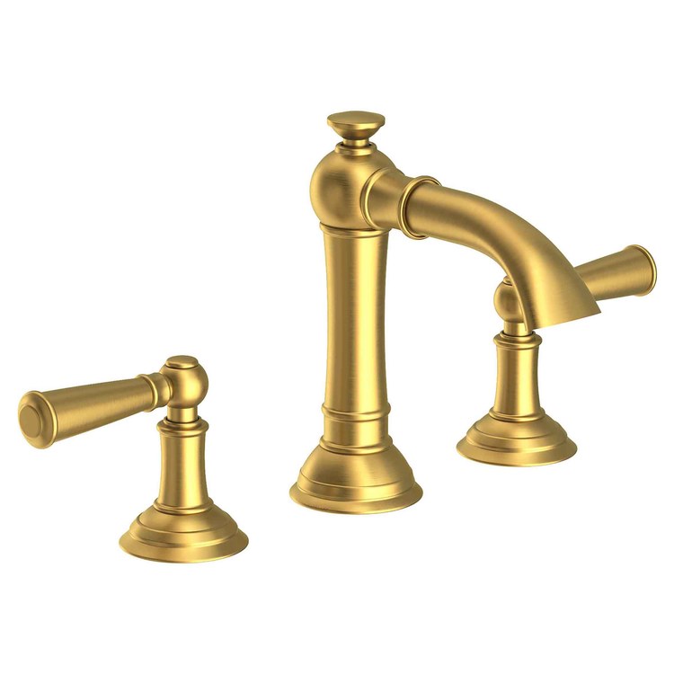 Lavatory Faucet Aylesbury Widespread 8 to 20 Inch Spread 2 Lever ADA Satin Gold PVD 1.2 Gallons per Minute Brass Spout Height 4-3/16 Inch - Frankwebs