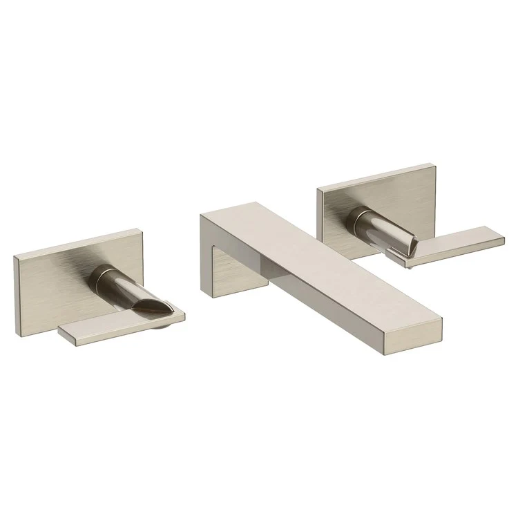 Metro Two Handle Wall-Mount Bathroom Faucet - Satin Brass - Frankwebs