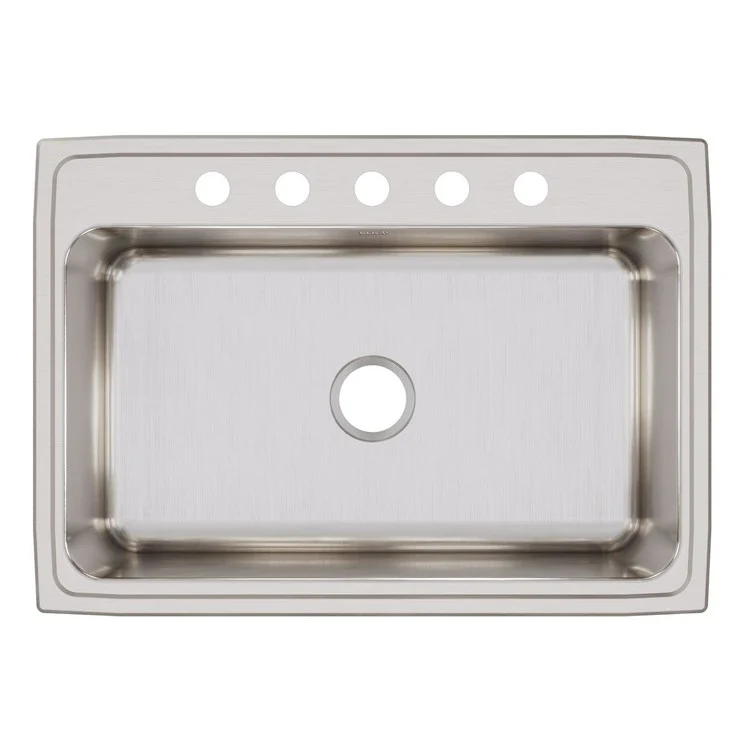 Kitchen Sink Lustertone Classic 31 x 22 Inch Single Bowl 5 Hole Lustrous Satin Drop-In 10-1/8 Inch - Frankwebs