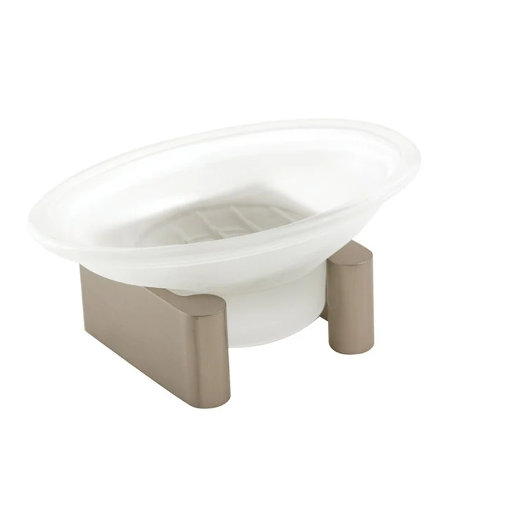 Soap Dish Luna Satin Brass Counter Top Oval 2-3/4 x 2-3/4 x 1-1/4 Inch - Frankwebs