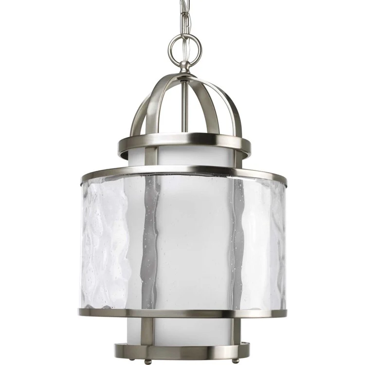 Ceiling Light Bay Court Foyer 1 Lamp Brushed Nickel Glass or Shade Distressed Clear 100 Watt - Frankwebs
