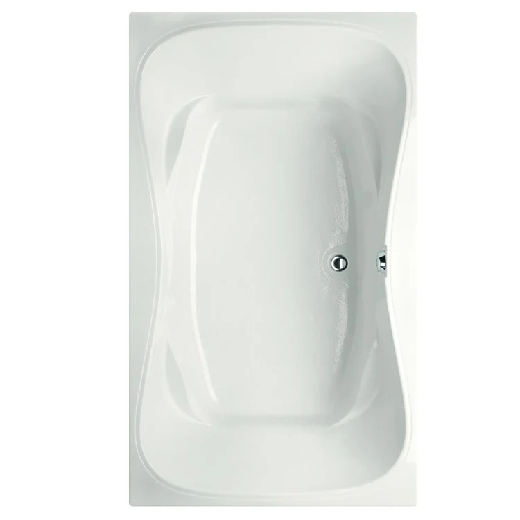 Soaking Tub Designer Collection Monterey 60 x 42 Inch Drop-In Tub Only Side Center White Acrylic - Frankwebs