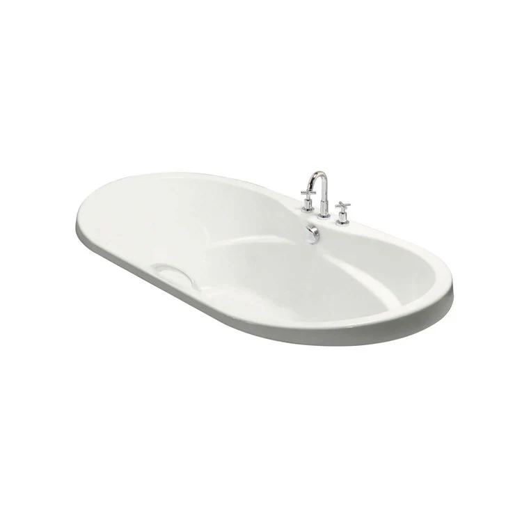 Tub Living 60 x 41-3/4 x 23-3/8 Inch Drop-in with Aerofeel Center White Acrylic - Frankwebs