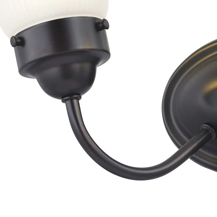 Fluted Glass Two-Light Bathroom Vanity Fixture - Frankwebs