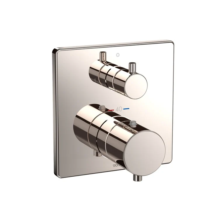 Thermostatic Trim with 2 Way Diverter Square 2 Knob Polished Chrome for Requires Mini Unit TBN01001U - Frankwebs