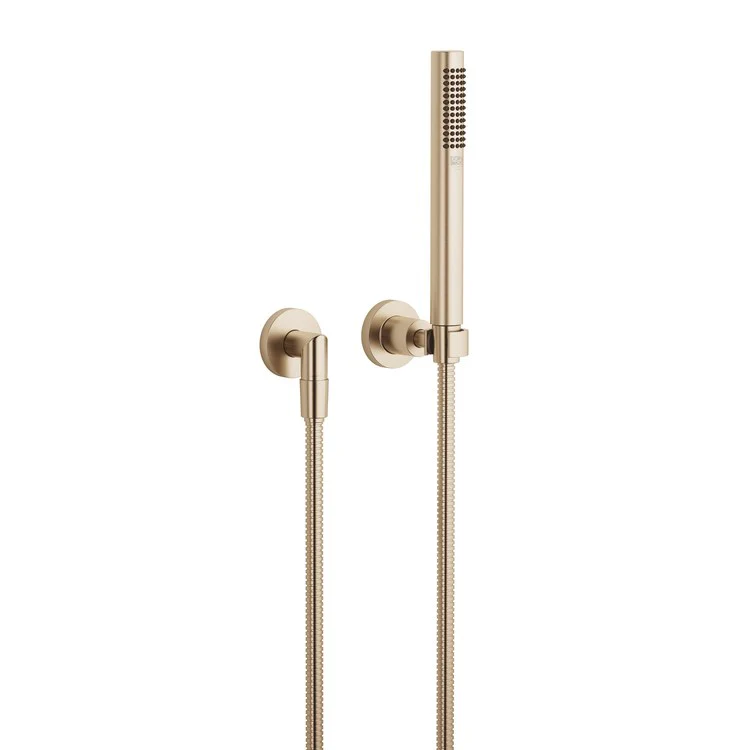 Handshower Set TARA with Individual Flanges Brushed Champagne Compact Rain 1.8 Gallons per Minute - Frankwebs