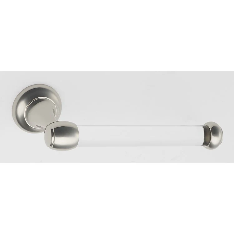 Toilet Paper Holder Royale Acrylic Bath Single Post Satin Brass 7-1/16 Inch 3-1/8 Inch Wall Mount - Frankwebs