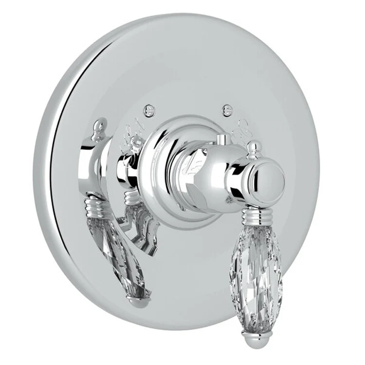Thermostatic Trim Less Volume Control 1 Swarovski Crystal Lever Polished Chrome 3/4 Inch 12 Gallons per Minute - Frankwebs