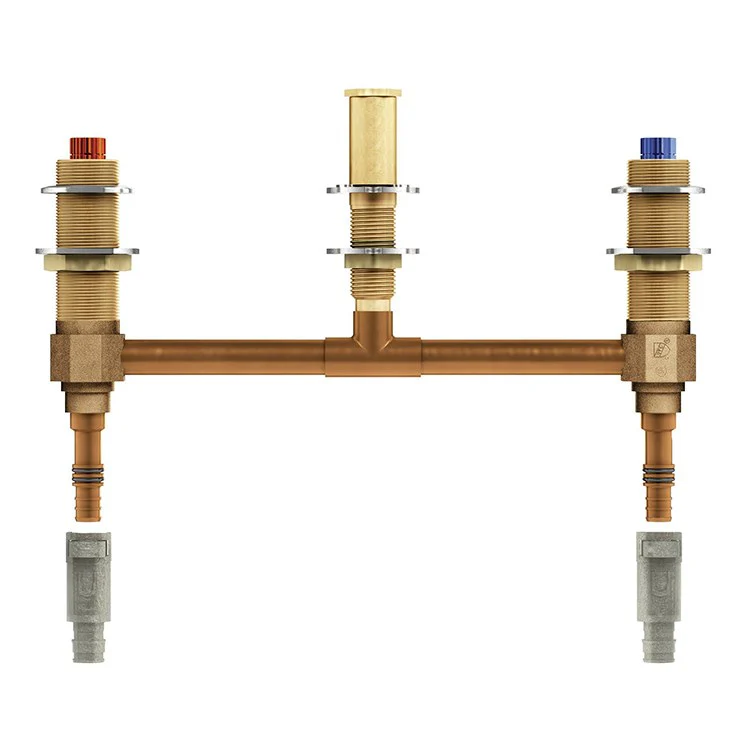 M-Pact Two Handle Roman Tub Filler Rough Valve with 10