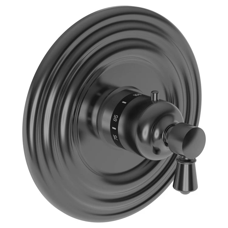 Thermostatic Trim Metropole Round Plate 1 Lever Polished Brass Uncoated Living ADA for Rough Valve 1-540 Face Plate and Temperature-Adjust Handle Brass - Frankwebs