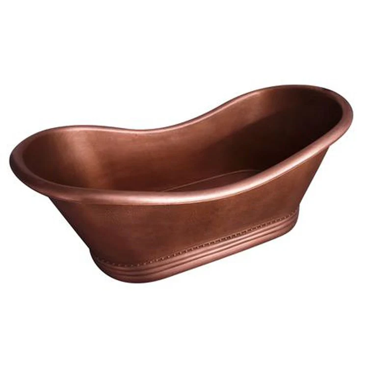 Freestanding Tub Amara Double Slipper Oval Antique Copper No Faucet Holes - Frankwebs