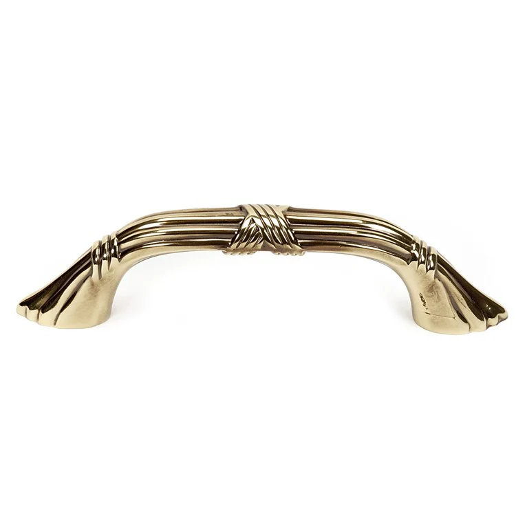 Pull Ribbon and Reed Antique English Matte Brass 3 Inch 4-1/2 Inch 1/2 Inch - Frankwebs