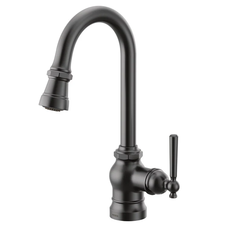 Bar Faucet Paterson 1 Lever ADA Matte Black Pull Down - Frankwebs