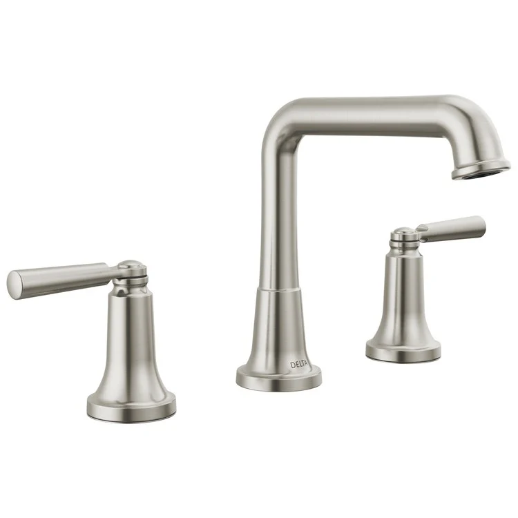 Lavatory Faucet Saylor Widespread 2 Lever ADA WaterSense Brilliance Stainless 1.2 Gallons per Minute 4-15/16 Inch - Frankwebs
