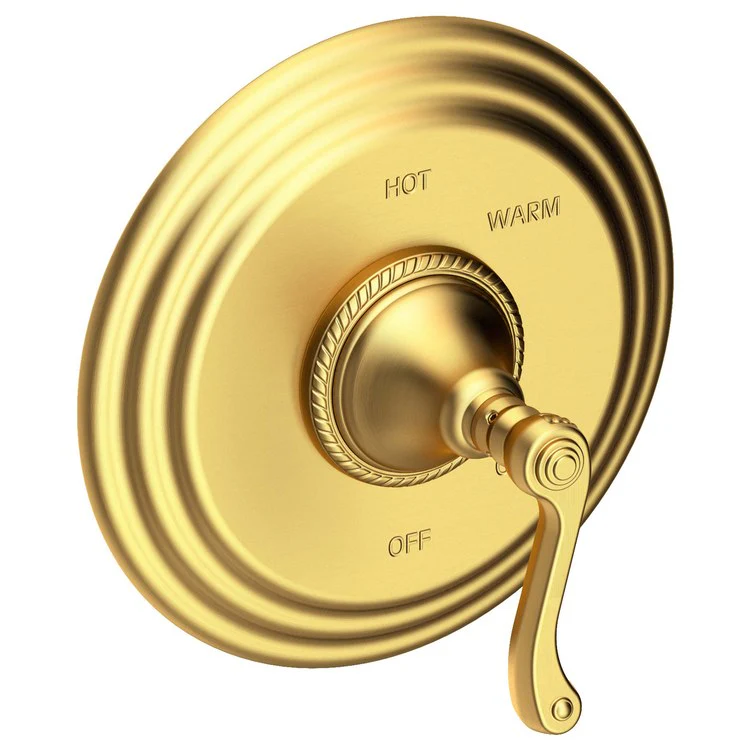 Pressure Balance Valve Trim Amisa Round 1 Lever Antique Brass ADA Depth 4-1/7 Inch - Frankwebs