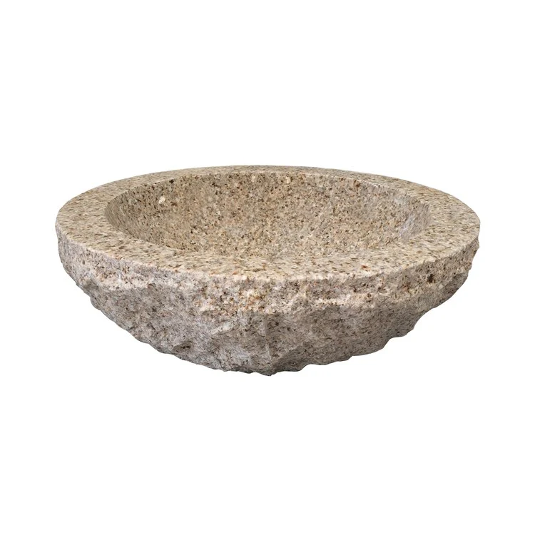 Vessel Crestone Round 17 Inch Polished Beige Granite - Frankwebs