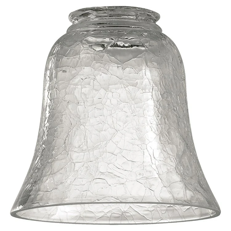 Replacement Clear Crackle Glass Bell Shade with 2.25