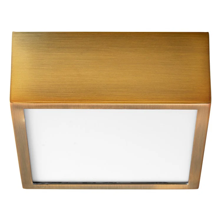 Pyxis Single-Light LED Small Flush Mount Ceiling Fixture/Wall Sconce - Aged Brass - Frankwebs