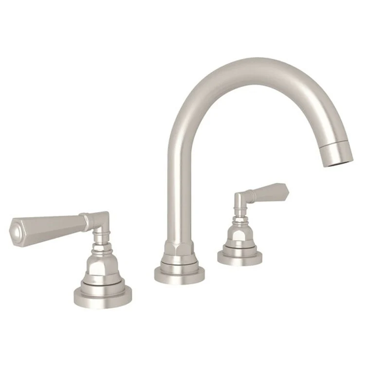 Lavatory Faucet San Giovanni 2 Metal Lever Satin Nickel 1.2 Gallons per Minute C-Spout - Frankwebs