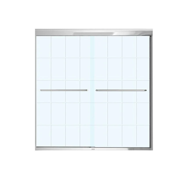 Shower Door Kameleon SC Sliding 59L x 57H Inch Chrome French Door 5/16 Inch 55 to 59x57 Inch - Frankwebs