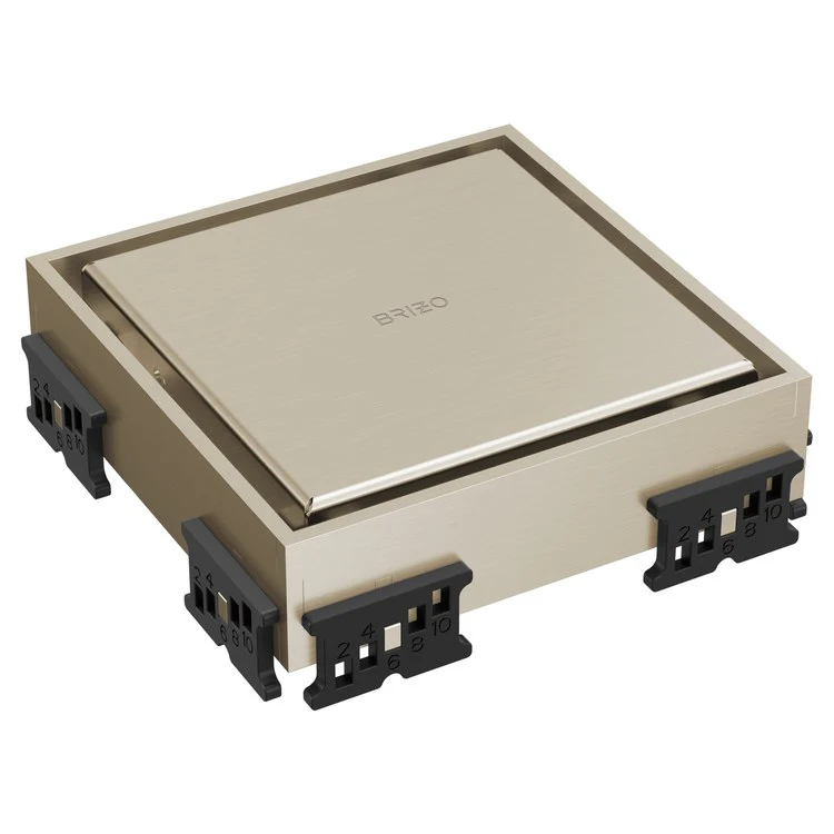 Square Drain Reversible Point 4 Inch Brilliance Brushed Nickel Stainless Steel for Shower - Frankwebs