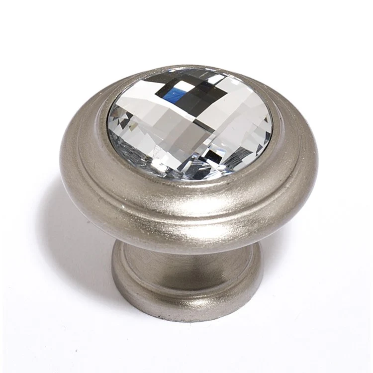 Knob Swarovski Crystal Round Crystal Polished Antique Brass 1-1/4 Inch 1-1/8 Inch 3/4 Inch - Frankwebs