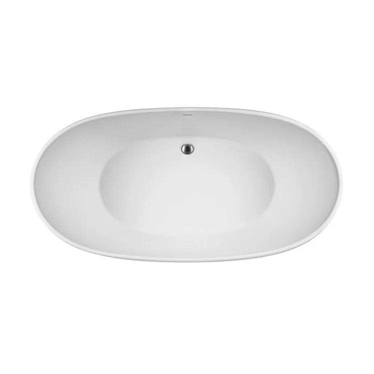 Soaking Tub Elise 73.25 x 42.5 Inch with Integrated Pedestal Center Biscuit Matte Sculpturestone 140 Gallons 24-1/2 Inch - Frankwebs