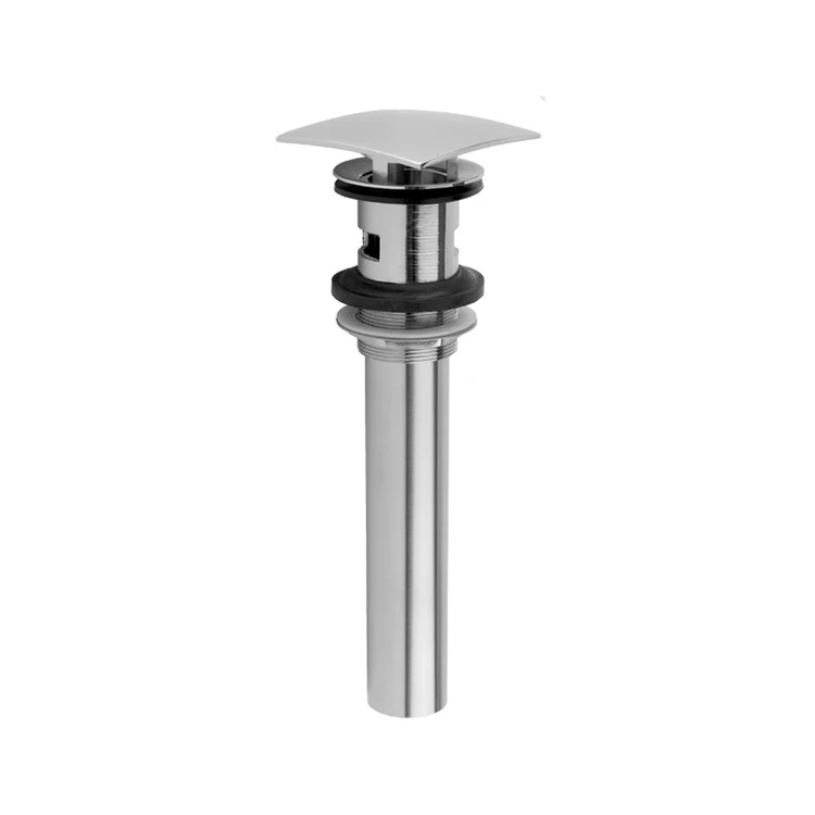 Lavatory Drain Stationary Square with Overflow 1-1/4 Inch Satin Gold for Standard Flange Type Fits 1-1/2 Opening 9 Inch Length - Frankwebs