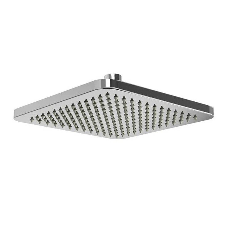 Showerhead 1 Function Rain Square with Round Corners Chrome 8 Inch 1.8 Gallons per Minute WaterSense - Frankwebs