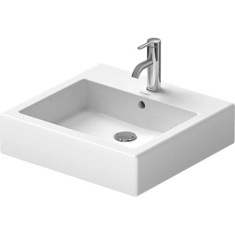 Lavatory Sink Vero Wall Mount with Overflow 19-5/8 x 18-1/2 Inch Rectangle White1 Hole - Frankwebs