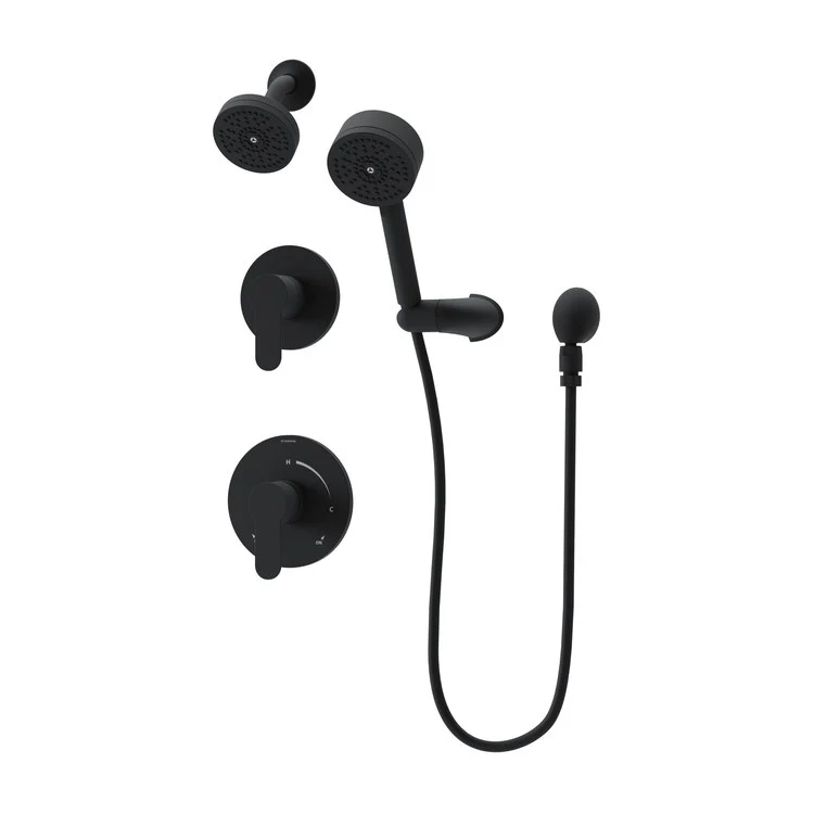 Shower Trim Identity 2 Lever Matte Black WaterSense ADA 1.5 Gallons per Minute Round Single Function - Frankwebs