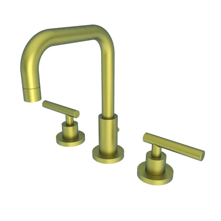 Lavatory Faucet East Square Widespread 8 to 20 Inch Spread 2 Lever ADA WaterSense White 1.2 Gallons Per Minute Brass Pop-Up with Tailpiece Spout Reach 6-1/8 Inch - Frankwebs