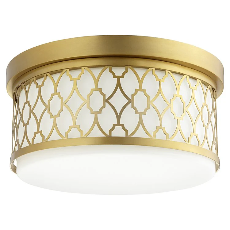 Geometric Three-Light Flush Mount Ceiling Fixture - Frankwebs