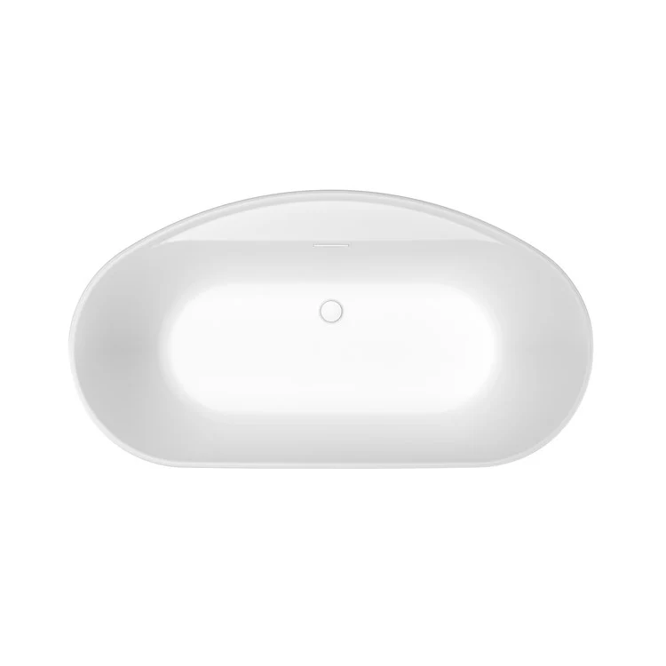 Freestanding Tub Eldora 64 x 34 x 23 Inch 2 Piece Center Drain White Oval - Frankwebs