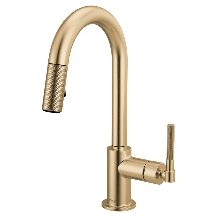 Prep Faucet Litze 1 Knurled Handle ADA Polished Chrome Pull Down Dual Function Arc 360 DEG Swivel 1.8 Gallons per Minute - Frankwebs