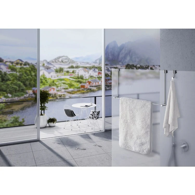 Hook Sideline for Glass Shower Panel Polished Chrome 3-1/7 x 3 Inch Wall Mount Brass - Frankwebs