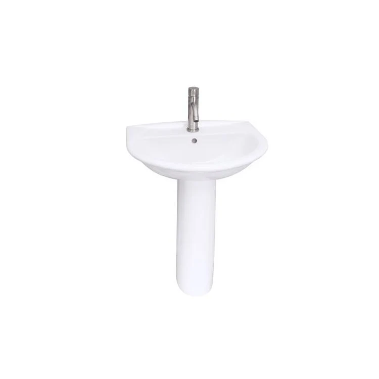 Pedestal Top Karla 23-3/4 Inch White 8 Inch Spread Vitreous China - Frankwebs