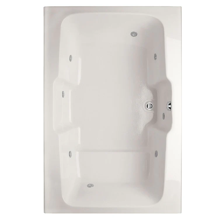 Whirlpool Tub Designer Collection Victoria 73 x 48 x 24 Inch Drop-In Side Center Drain Biscuit Rectangle - Frankwebs