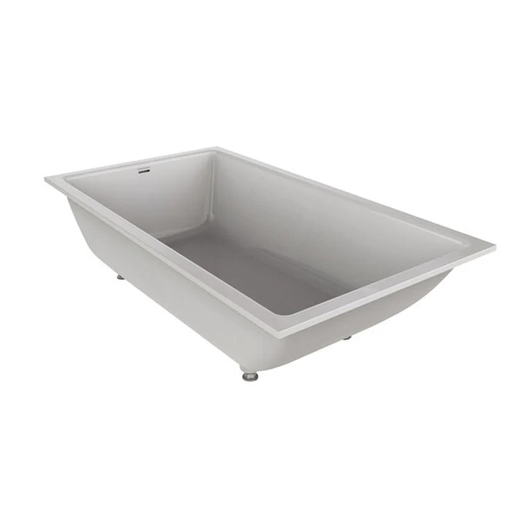 Tub Kaldera 66 x 36 Inch Undermount or Drop-In Internal Overflow Rear Drain Standard White Gloss Volcanic Limestone - Frankwebs