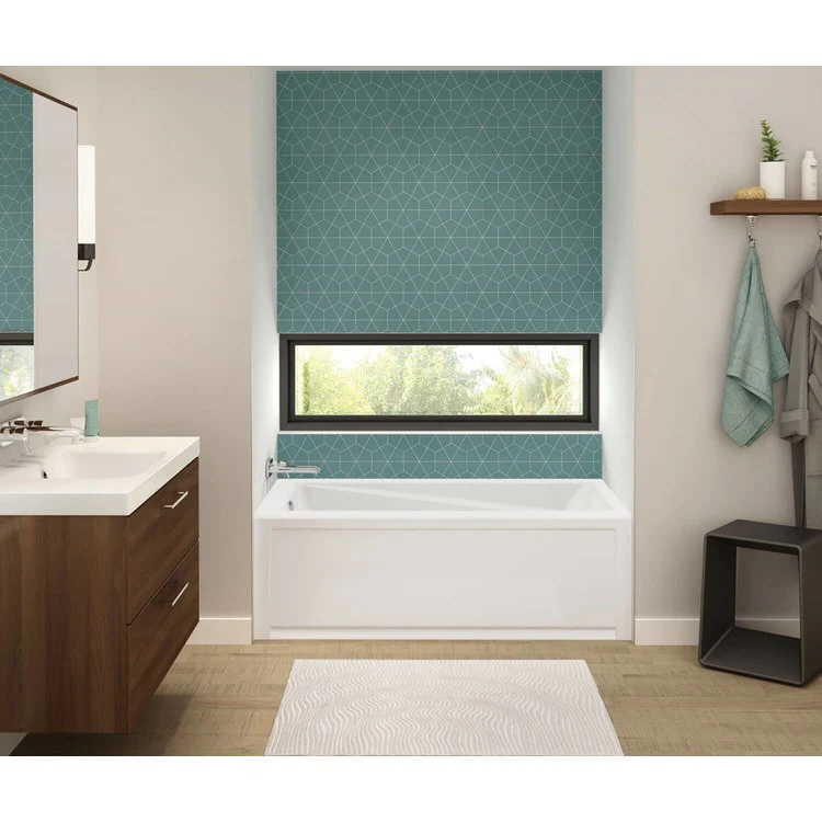Tub Exhibit AFR 60 x 32 Inch Alcove Combined Whirlpool Aeroeffect Right Hand White Acrylic - Frankwebs