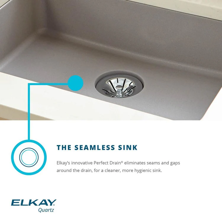Kitchen Sink Quartz Classic 25 x 18.5 Inch Single Bowl with Perfect Drain ADA Black Undermount Rectangle Drain Location Rear Center Depth 5-1/2 Inch - Frankwebs