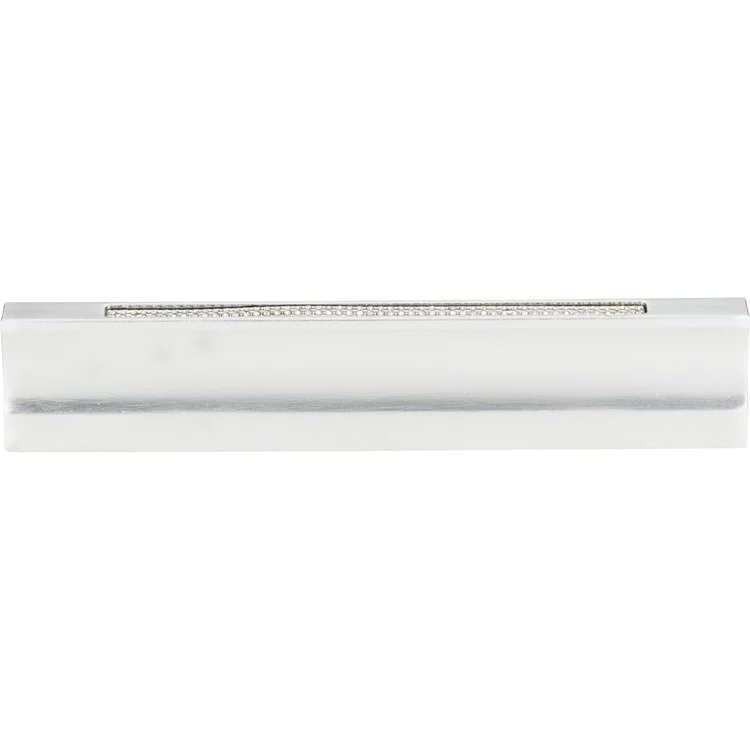 Drawer Pull Atlas Crystal Inset Thin Matte Chrome Aluminum & Crystal 5-1/16 Inch - Frankwebs