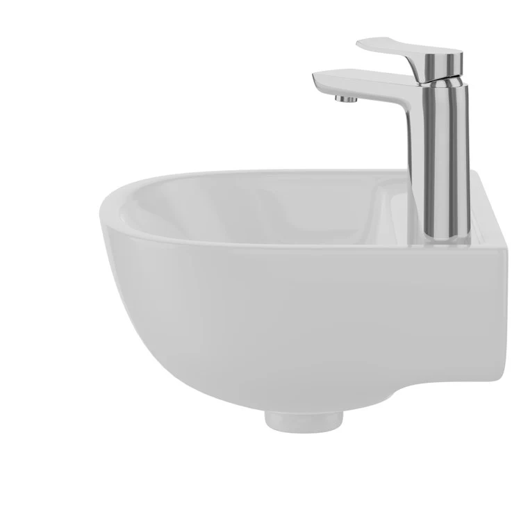 Lavatory Sink Compact 380 Wall Hung Right 15 Inch White - Frankwebs