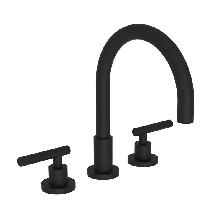 Kitchen Faucet East Linear Widespread 8 to 20 Inch Spread 2 Lever ADA Flat Black Spout Height 5-5/7 Inch 1.8 Gallons per Minute - Frankwebs