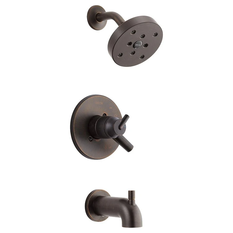 Tub and Shower Trim Trinsic Monitor 17 1 Lever Matte Black ADA 2.0 Gallons per Minute - Frankwebs