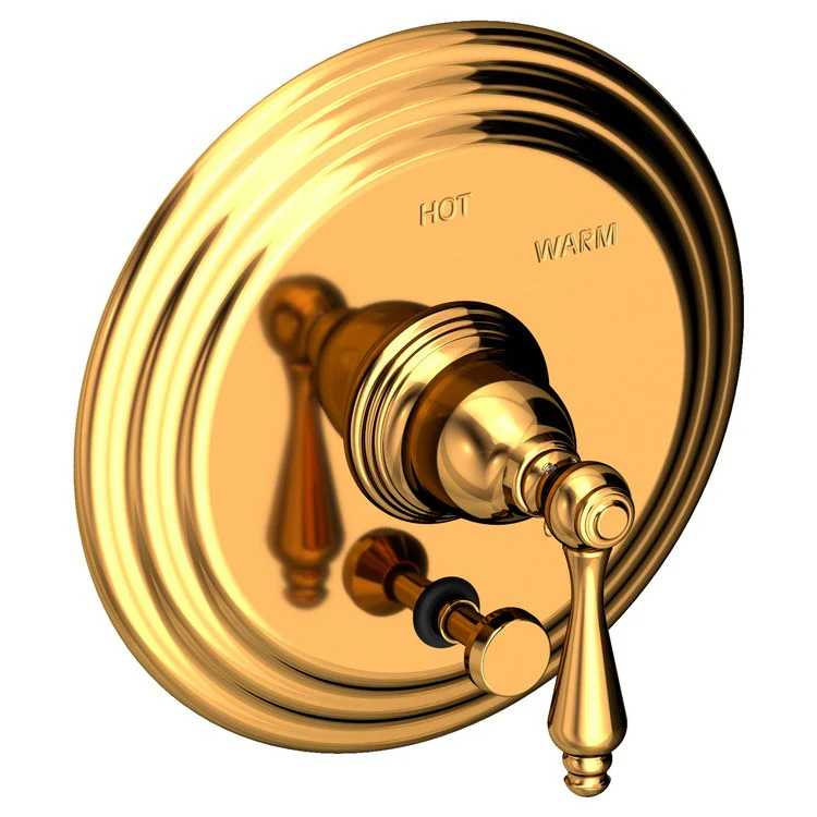 Seaport Pressure Balance Tub/Shower Valve Trim Only with Lever Handle - French Gold PVD - Frankwebs
