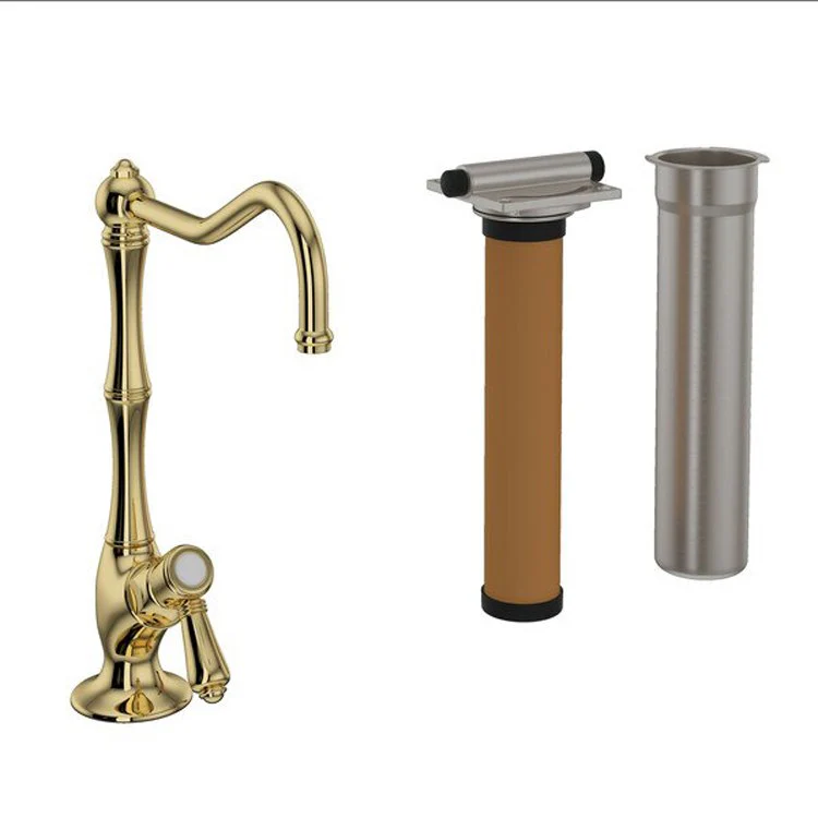 Faucet Kit Acqui Brass 1/4 Inch Spout Filter Mini Metal Lever with Spout Unlacquered Brass - Frankwebs