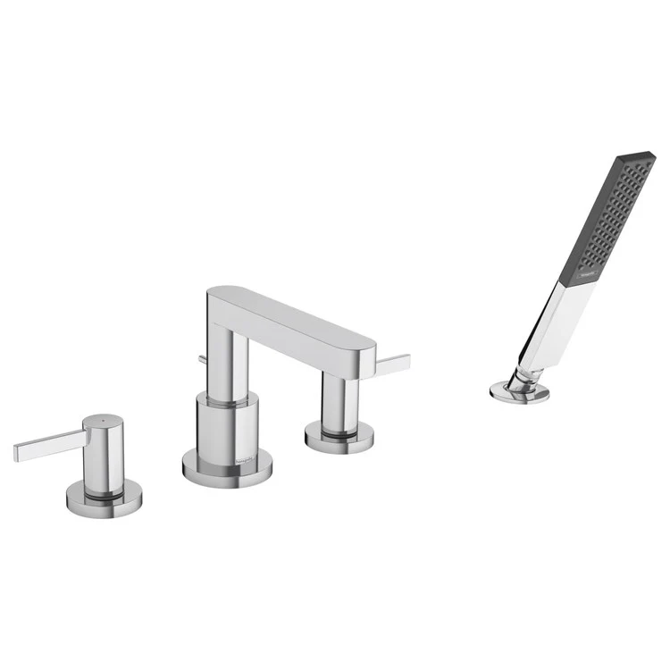 Roman Tub Trim Finoris 2 Lever Brushed Nickel WaterSense 4-3/8 Inch Spread 4 Hole PowderRain 1.75 Gallons per Minute - Frankwebs