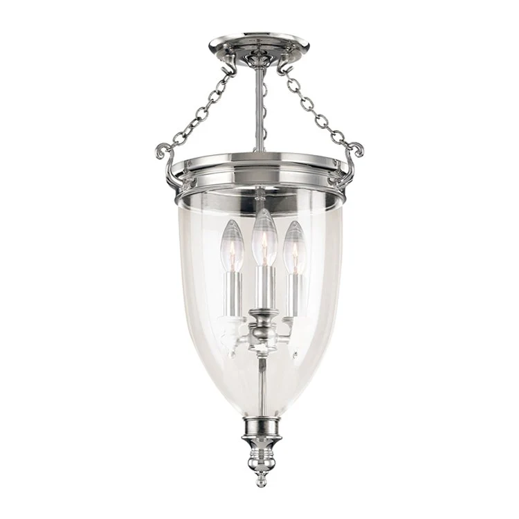 Hanover Three-Light Semi-Flush Mount Ceiling Fixture - Frankwebs